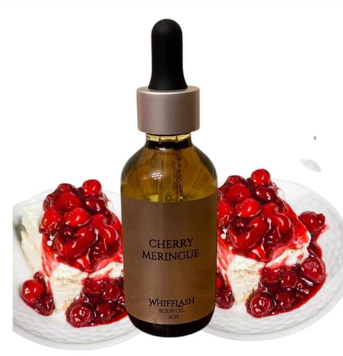 Cherry Meringue Moisturizing Body Oil 2oz Size Silky Skin